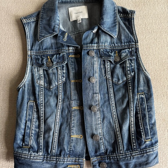 Talula Classic Blue Denim Vest - Picture 1 of 4